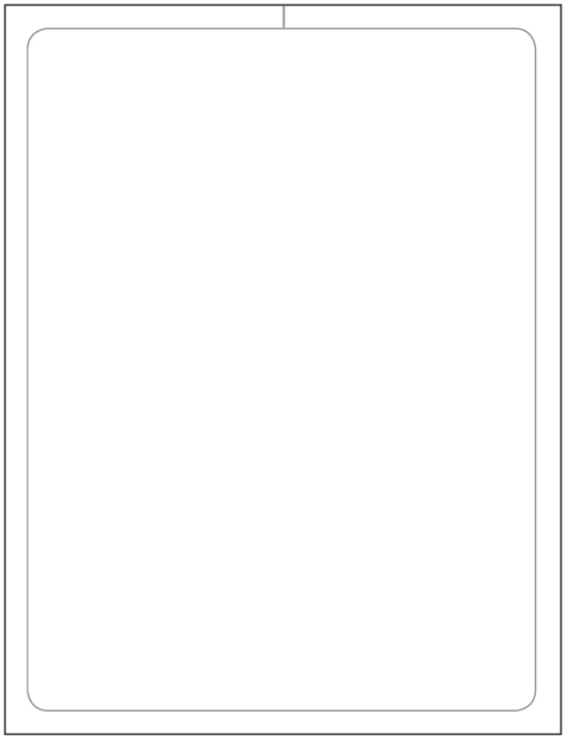 Laser Sticker 8.5" x 11" BLANK Perm. Adhesive, 1 Part - Qty. 250